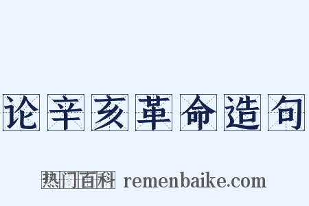 论辛亥革命造句是什么意思的图片